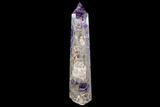 Tall, Polished Chevron Amethyst Obelisk #122374-4